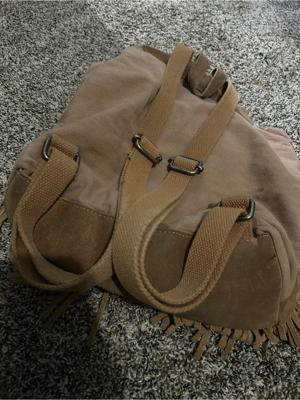 Boho brown suede